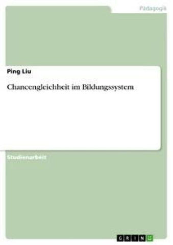 Chancengleichheit im Bildungssystem