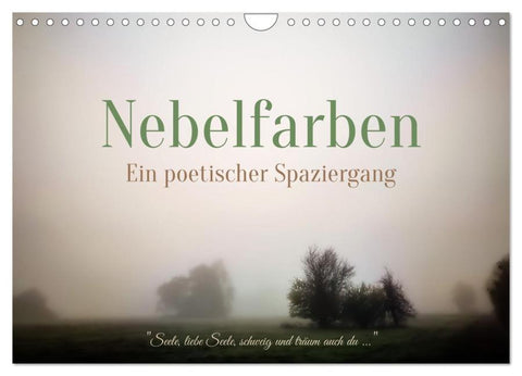 Nebelfarben. Ein poetischer Spaziergang (Wandkalender 2026 DIN A4 quer), CALVENDO Monatskalender