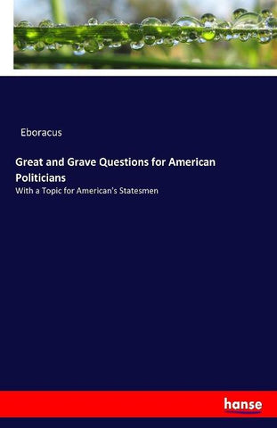Great and Grave Questions for American Politicians