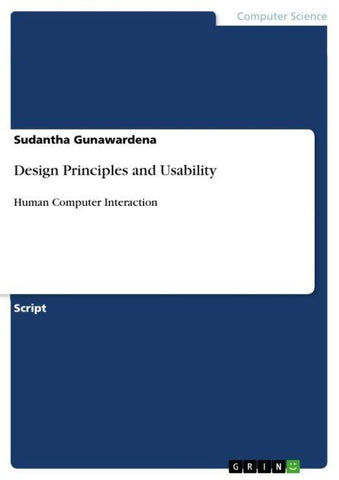Design Principles and Usability