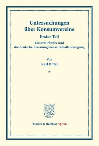 Eduard Pfeiffer und die deutsche Konsumgenossenschaftsbewegung.