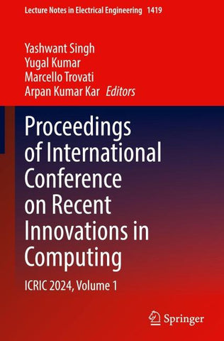 Proceedings of International Conference on Recent Innovations in Computing