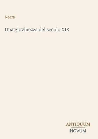 Una giovinezza del secolo XIX