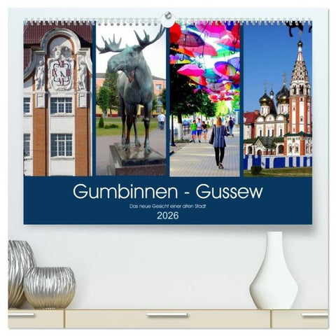 Gumbinnen - Gussew. Das neue Gesicht einer alten Stadt (hochwertiger Premium Wandkalender 2026 DIN A2 quer), Kunstdruck in Hochglanz
