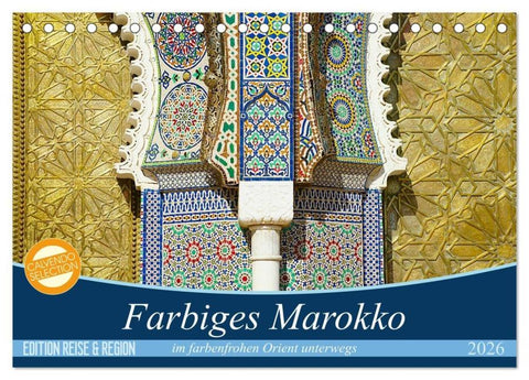 Farbiges Marokko (Tischkalender 2026 DIN A5 quer), CALVENDO Monatskalender