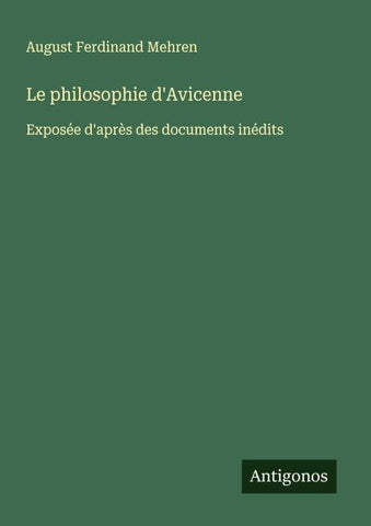Le philosophie d'Avicenne