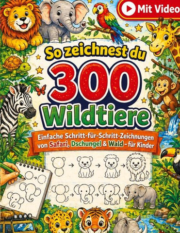 So zeichnest du 300 Wildtiere