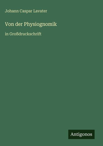 Von der Physiognomik