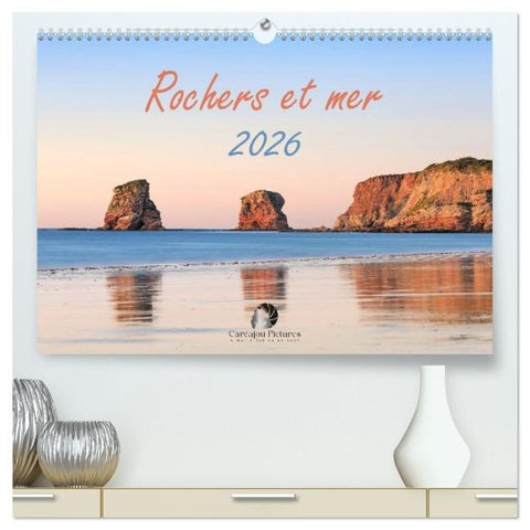 Rochers et mer (Calendrier mural 2026 DIN A2 vertical) calendrier de bureau
