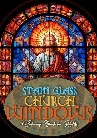 Bleiglas Kirchenfenster Malbuch für Erwachsene