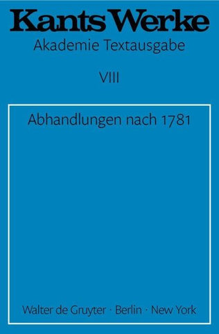Abhandlungen nach 1781