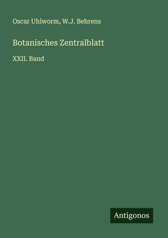 Botanisches Zentralblatt