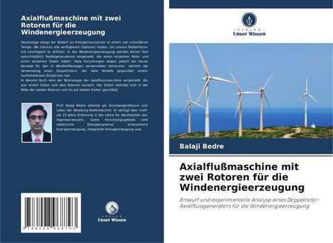 Axialflußmaschine mit zwei Rotoren für die Windenergieerzeugung