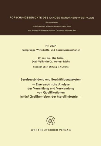 Berufsausbildung und Beschäftigungssystem