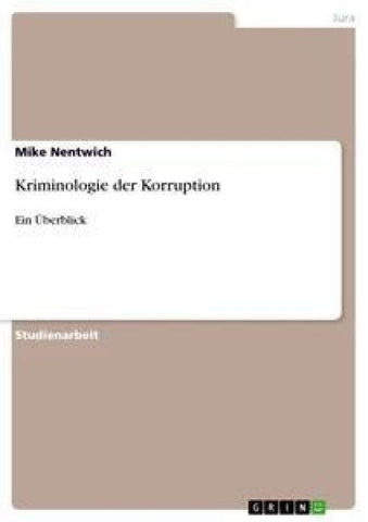 Kriminologie der Korruption