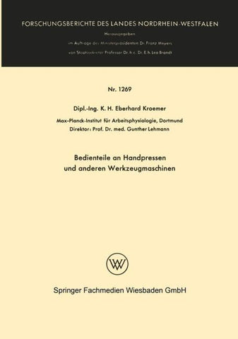 Bedienteile an Handpressen und anderen Werkzeugmaschinen