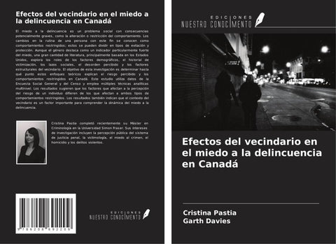 Efectos del vecindario en el miedo a la delincuencia en Canadá