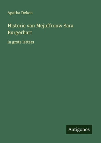 Historie van Mejuffrouw Sara Burgerhart