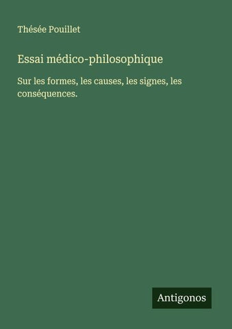 Essai médico-philosophique