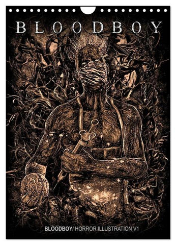 BLOODBOY/ HORROR ILLUSTRATION V1 (Wandkalender 2026 DIN A4 hoch), CALVENDO Monatskalender