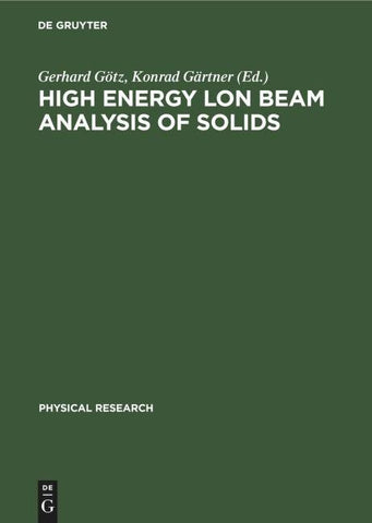 High Energy lon Beam Analysis of Solids