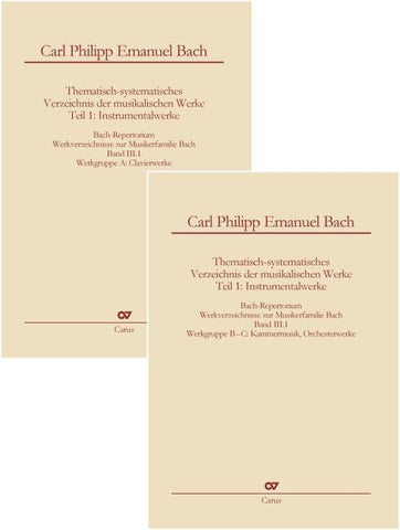 Bach-Repertorium Band III.1: Carl Philipp Emanuel Bach