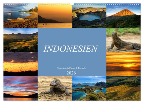 Indonesien - Inselparadies Flores & Komodo (Wandkalender 2026 DIN A2 quer), CALVENDO Monatskalender