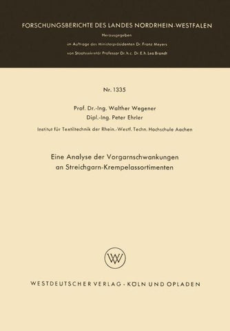 Eine Analyse der Vorgarnschwankungen an Streichgarn-Krempelassortimenten