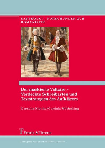 Der maskierte Voltaire - Verdeckte Schreibarten und Textstrategien des Aufklärers