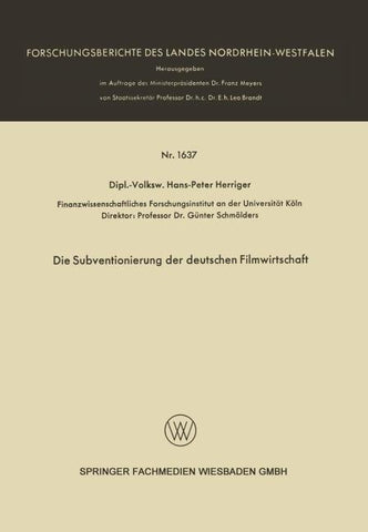 Die Subventionierung der deutschen Filmwirtschaft