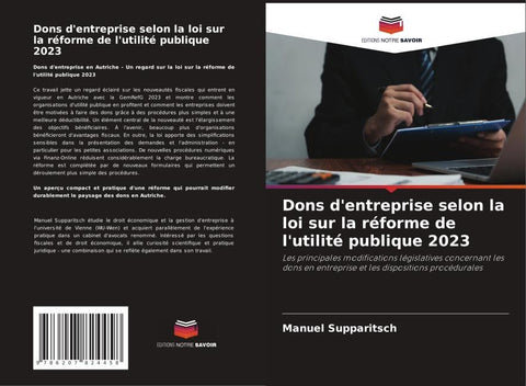 Dons d'entreprise selon la loi sur la réforme de l'utilité publique 2023