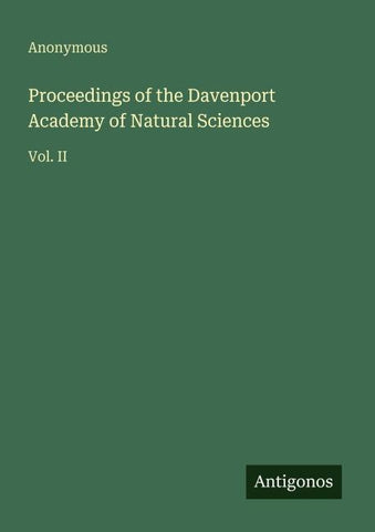 Proceedings of the Davenport Academy of Natural Sciences