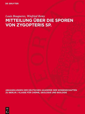 Mitteilung über die Sporen von Zygopteris Sp.
