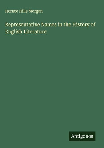 Representative Names in the History of English Literature