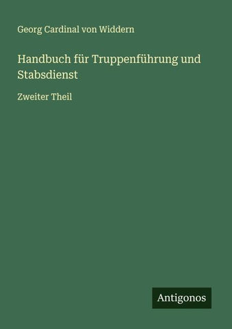 Handbuch für Truppenführung und Stabsdienst