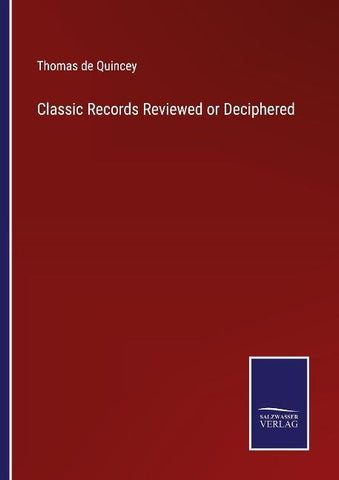Classic Records Reviewed or Deciphered