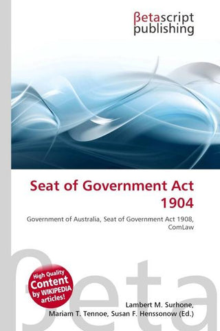 Seat of Government Act 1904