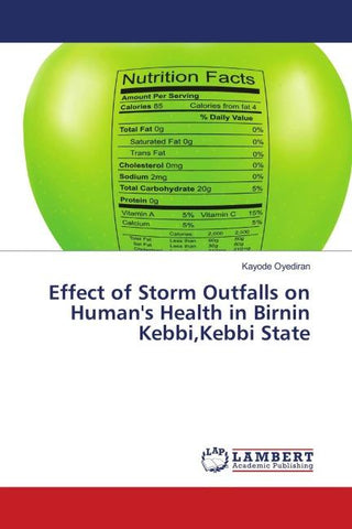 Effect of Storm Outfalls on Human's Health in Birnin Kebbi,Kebbi State