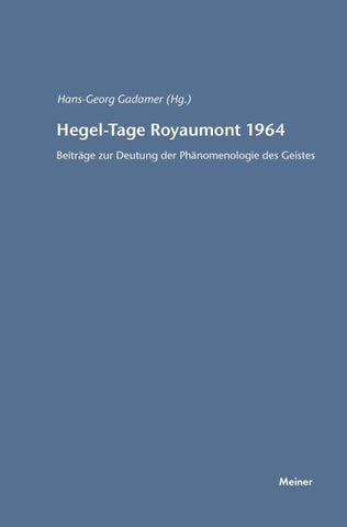 Hegel-Tage Royaumont 1964