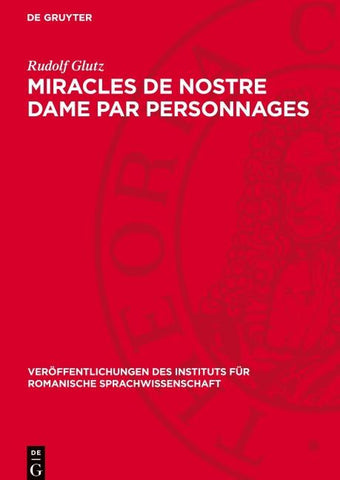 Miracles de Nostre Dame par personnages