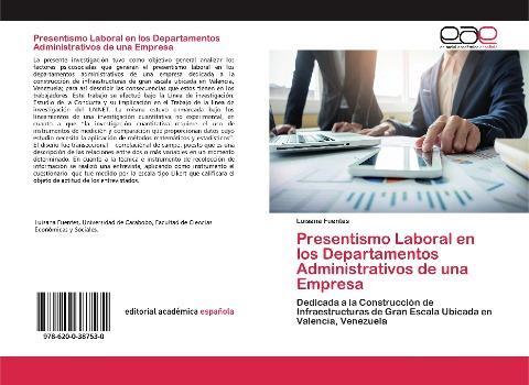 Presentismo Laboral en los Departamentos Administrativos de una Empresa