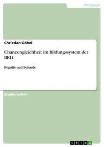 Chancengleichheit im Bildungssystem der BRD