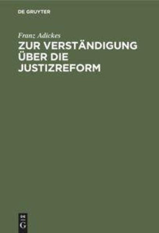Zur Verständigung über die Justizreform