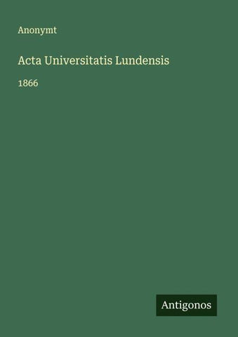 Acta Universitatis Lundensis
