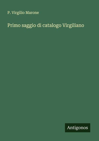 Primo saggio di catalogo Virgiliano