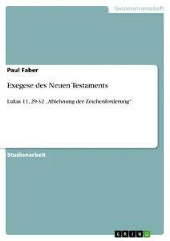 Exegese des Neuen Testaments