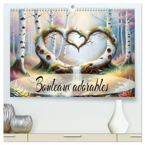 Bouleaux adorables (Calendrier mural 2026 DIN A2 vertical) calendrier de bureau