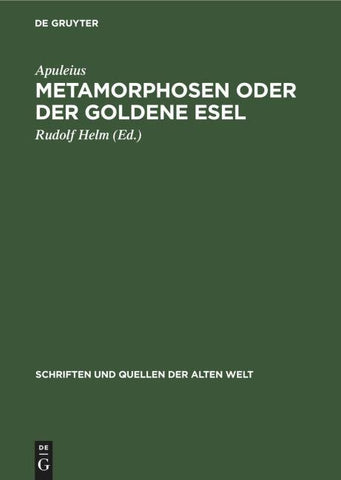 Metamorphosen oder der Goldene Esel