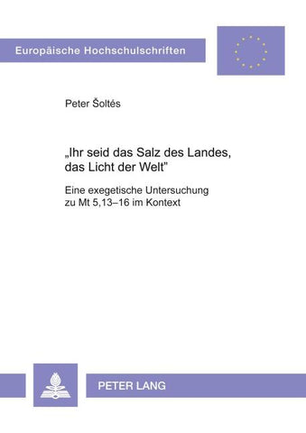 'Ihr seid das Salz des Landes, das Licht der Welt'