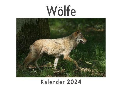 Wölfe (Wandkalender 2024, Kalender DIN A4 quer, Monatskalender im Querformat mit Kalendarium, Das perfekte Geschenk)